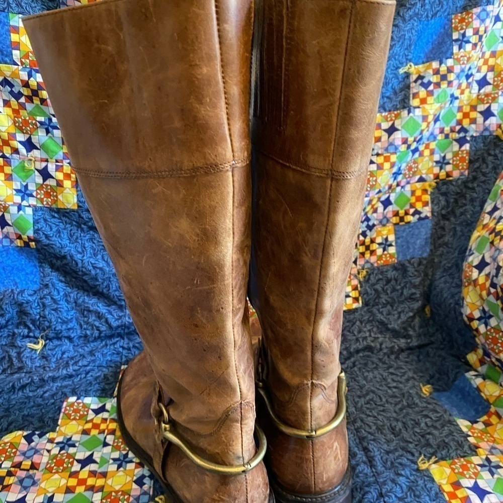 Anthropologie Matisse distressed leather harness boots 9.5 - Picture 5 of 10